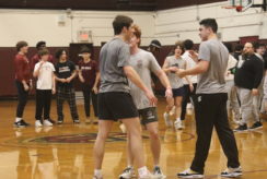 A group of Don Bosco Students playing intramural basketball