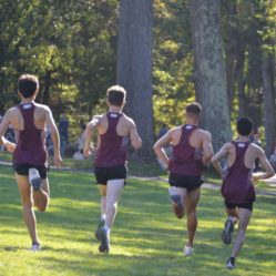 Don Bosco Prep High School Athletics - Four members of the cross country team running